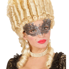 Loup Vénitien dentelle Argent / Masque dentelle Antique Argent / La Maison Du Déguisement