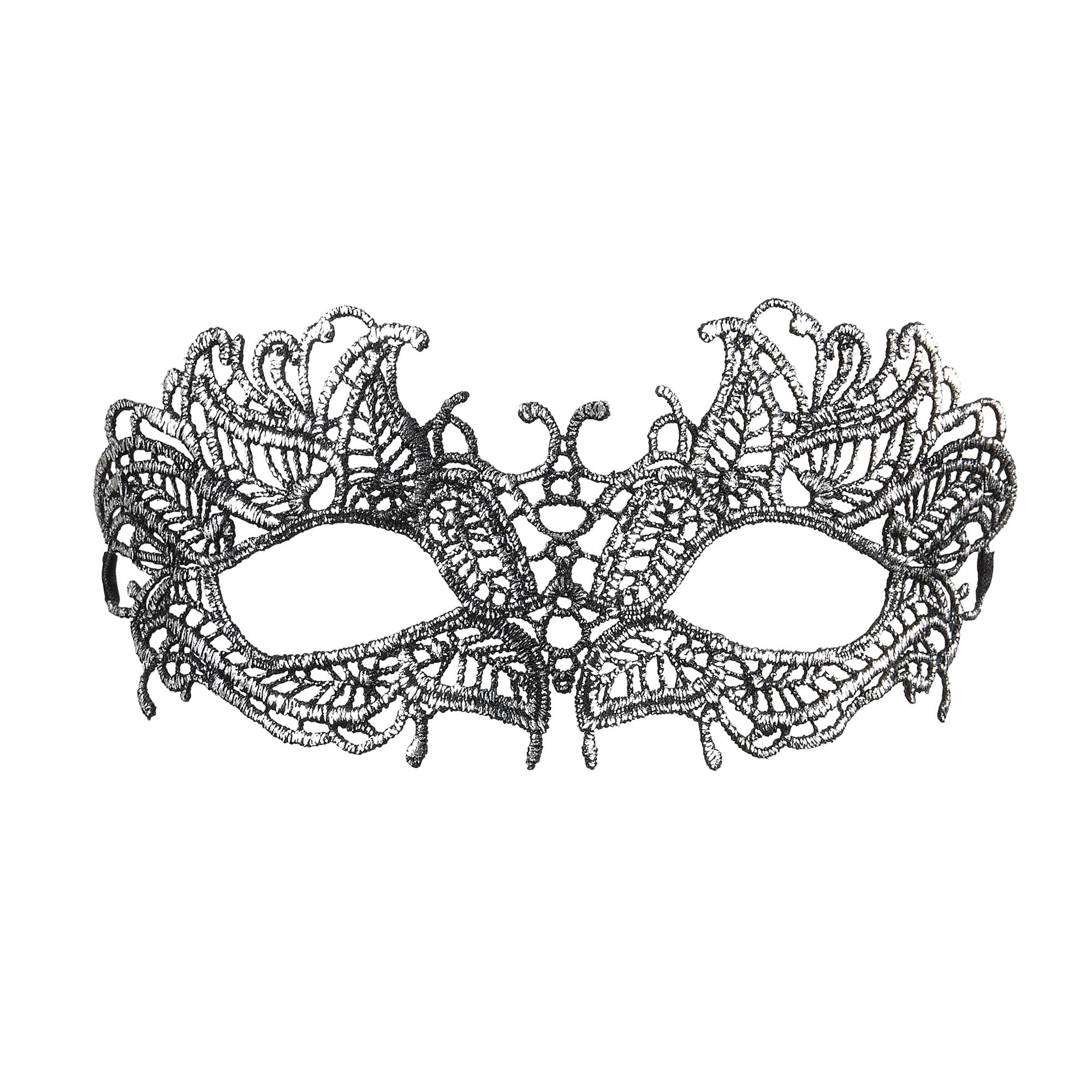 Loup Vénitien dentelle Argent / Masque dentelle Antique Argent / La Maison Du Déguisement