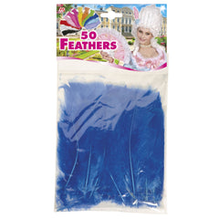 Sachet de 50 plumes Bleues / 50 plumes Bleu / La Maison Du Déguisement