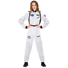 Location Déguisement Astronaute Blanc Femme / Location Costume cosmonaute Blanc Adulte / La Maison Du Déguisement