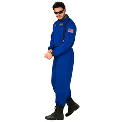 Location Déguisement Astronaute Bleu Adulte / Location Costume Cosmonaute Bleu Homme / Location Costume Astronautes Futuriste / La Maison Du Déguisement