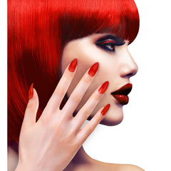 Ongles Rouges / Faux Ongles Rouges / Set 12 Ongles Rouges Auto Adhésifs / La Maison Du Déguisement