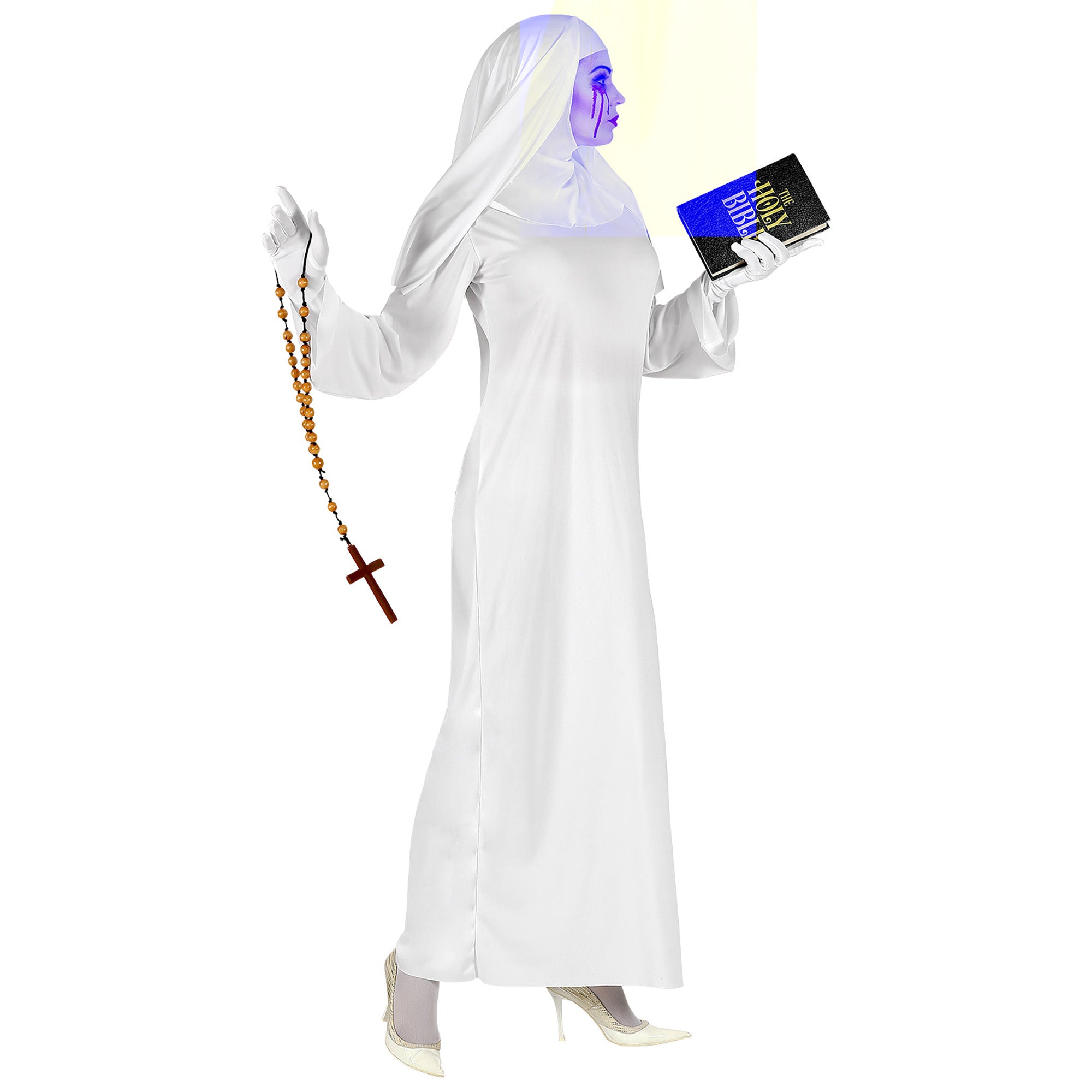 Déguisement Bonne Sœur Fantomatique Adulte / Costume Nonne Blanche Religieuse Halloween Femme / La Maison Du Déguisement