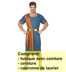 Déguisement Empereur Romain Bleu / Costume César Bleu / Costume Grec Bleu / La Maison Du Déguisement
