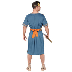Location Déguisement Empereur Romain Bleu Adulte / Location Costume César Bleu Homme / Location Costume Grec Bleu / La Maison Du Déguisement