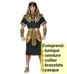Déguisement Pharaon Noir / Costume Egyptien Noir / La Maison Du Déguisement