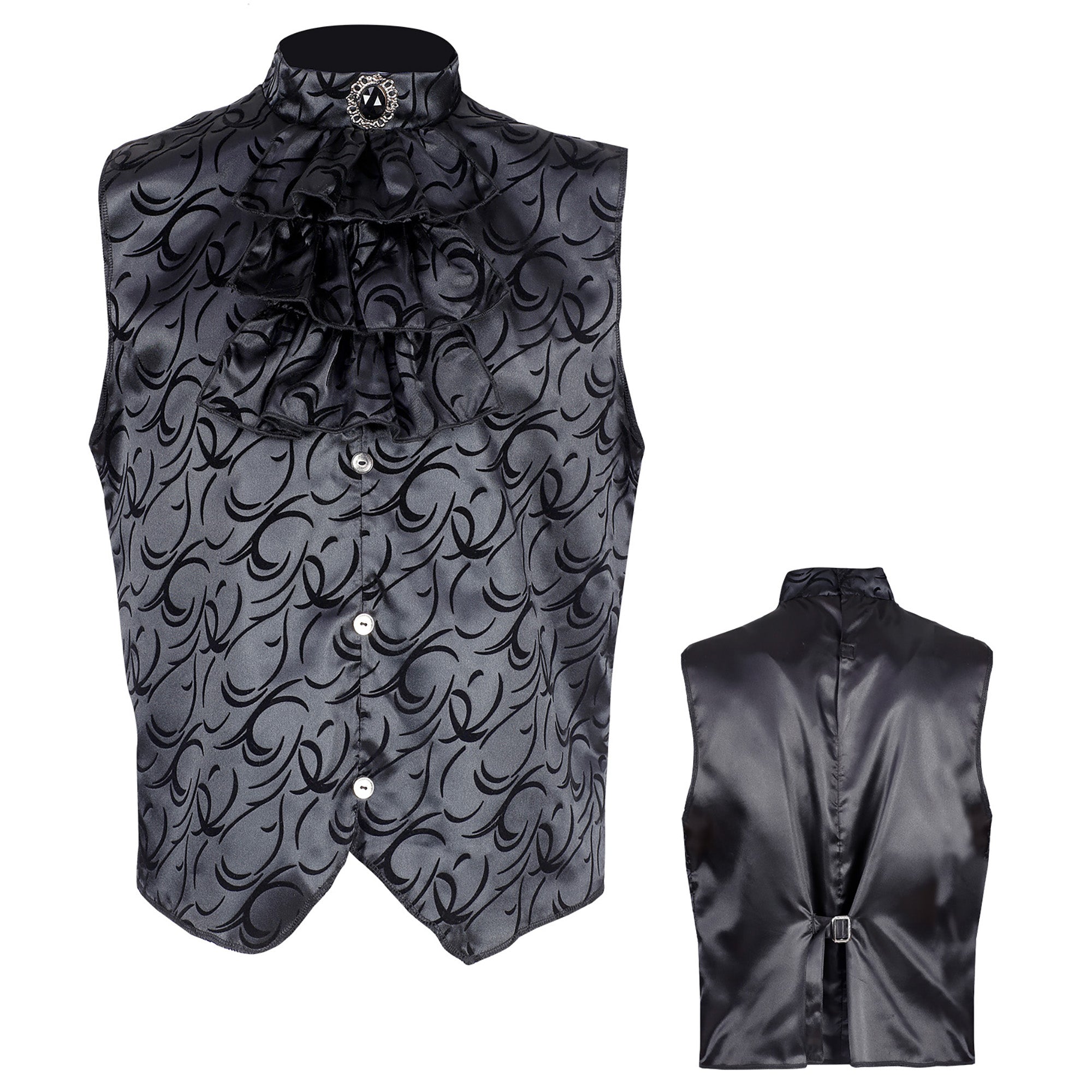 Déguisement Veste Vampire Gothique Avec Jabot / Costume Gilet Dracula Adulte / La Maison Du Déguisement