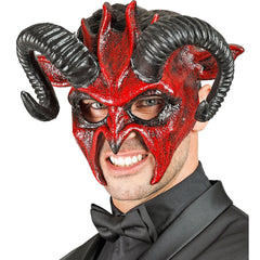 Masque Commedia Dell'arte Diable / Masque Diable Rouge Luxe / La Maison Du Déguisement