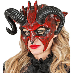 Masque Commedia Dell'arte Diable / Masque Diable Rouge Luxe / La Maison Du Déguisement