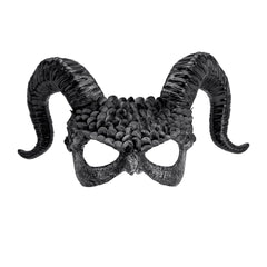 Masque Commedia Dell'arte Démon / Masque Démon Avec Cornes Ange Noir / Masque Halloween Démon Noir / La Maison Du Déguisement