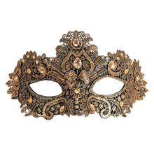 Masque Théâtre Bronze / Loup Vénitien Dentelle Bronze / Masque Dentelle Bronze / La Maison Du Déguisement