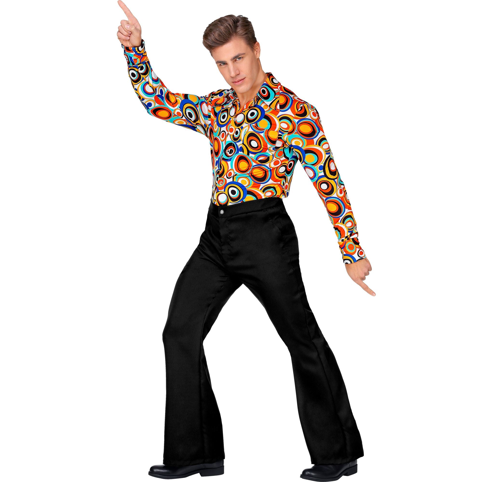 Pantalon Pattes d’éléphant Noir / Pantalon Disco Année 70 / 80s Noir / la maison Du Déguisement