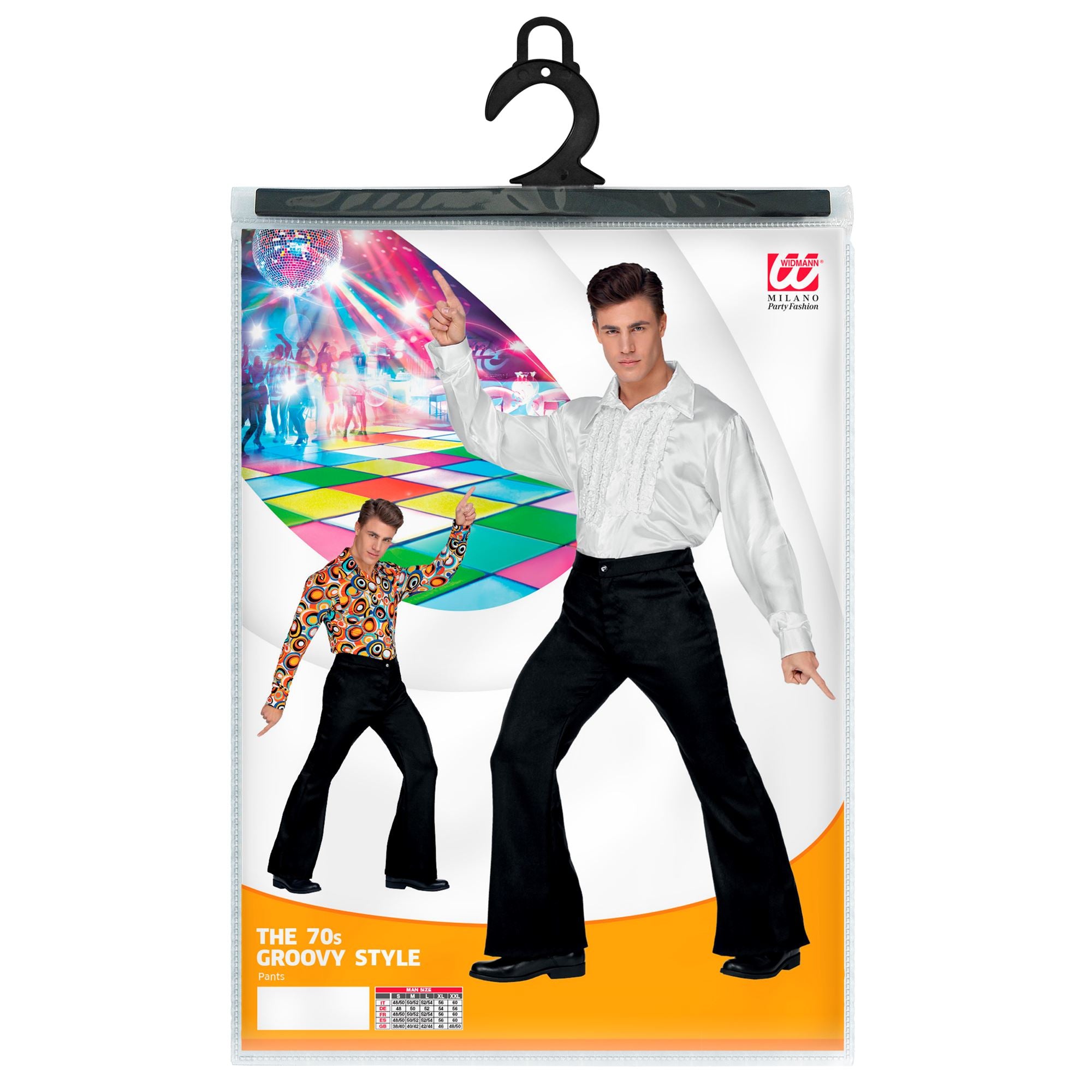 Pantalon Pattes d’éléphant Noir / Pantalon Disco Année 70 / 80s Noir / la maison Du Déguisement