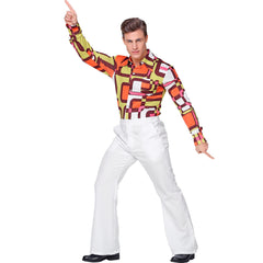 Pantalon Pattes d’éléphant Blanc / Pantalon Disco Année 70 / 80s Groovy Style Blanc / La Maison Du Déguisement