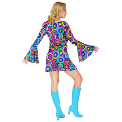 Déguisement Robe Disco Groovy 70s Bleu / Costume Robe Bulles Psyché bleu / Robe Disco Bleu / La Maison Du Déguisement