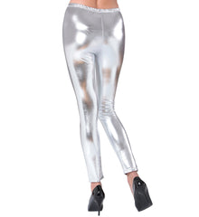 Déguisement Leggings Argent / Legging métallisés argent / La maison du déguisement