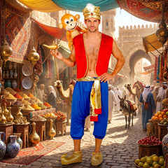 Déguisement Aladdin Homme / Costume Prince Arabe,Oriental Adulte / La Maison Du Déguisement