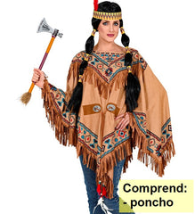 Déguisement Poncho Indienne Adulte / Costume Poncho Western Luxe / La Maison Du Déguisement