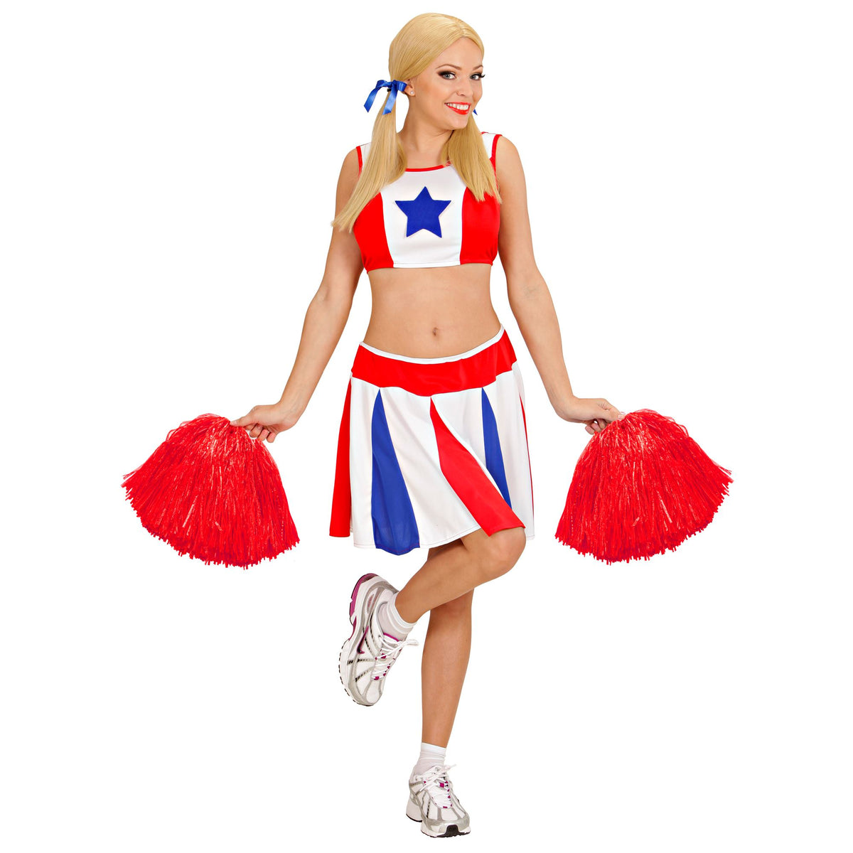 Pompon Rouge De Cheerleader / Pom Pom Rouge Luxe / La Maison Du Déguisement