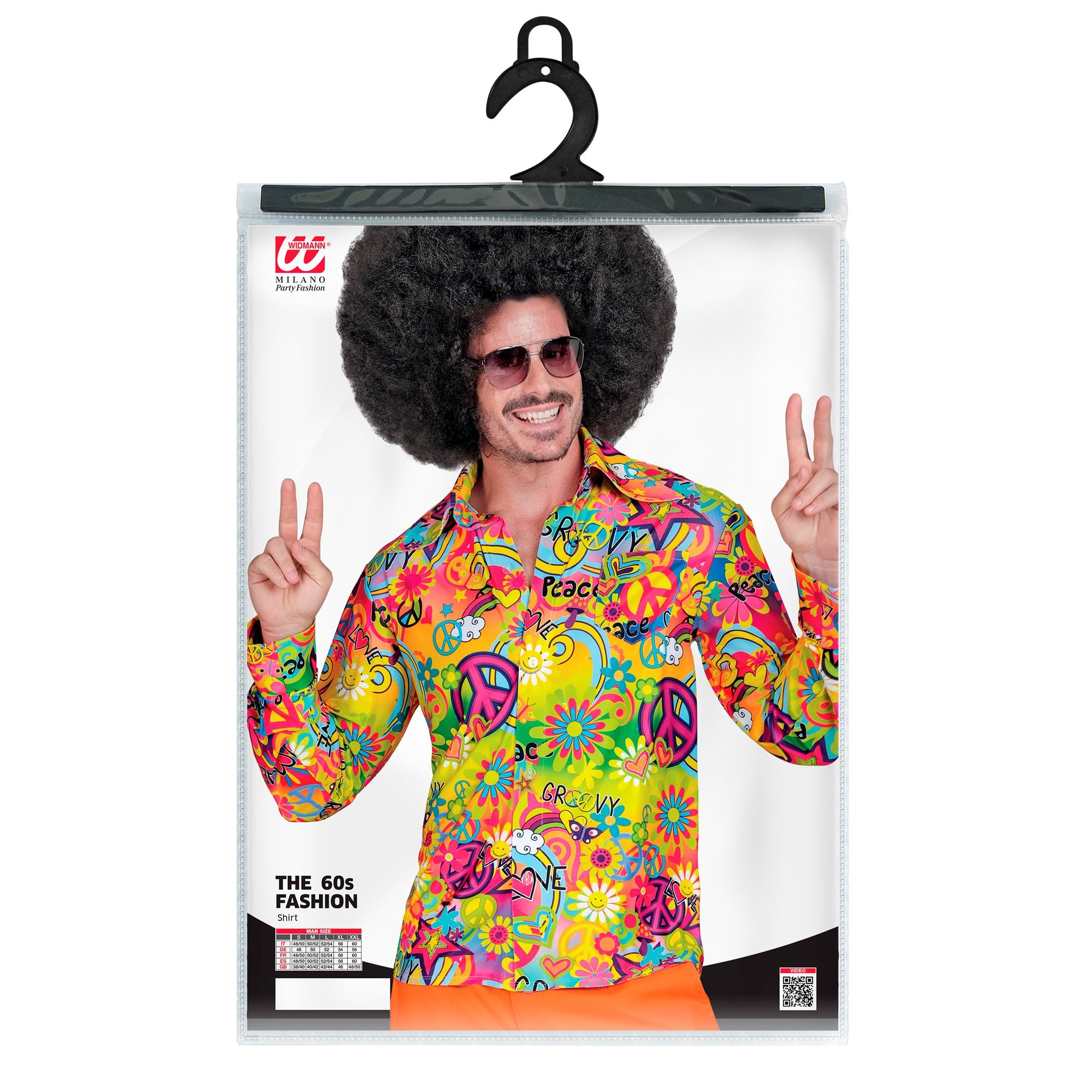 Chemise Hippie Fleurs / Chemise Disco Année 60s Fashion / La Maison Du Déguisement