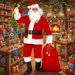 Déguisement De Père Noël Professionnel Adulte / Costume Santa claus Américain Professionnel Homme / La Maison Du déguisement