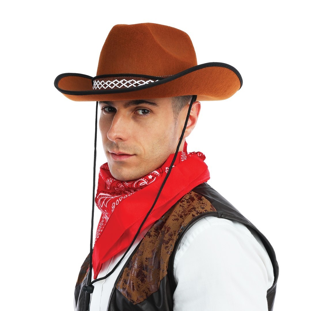 Chapeau Cowboy Marron Adulte | Costume cowboy accessoires | La Maison du Déguisement