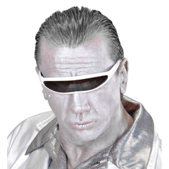 Lunettes Robot Blanc / Lunettes Galaxy Blanc / Lunettes Futuriste Blanc / Lunettes Space Blanc / La Maison Du Déguisement