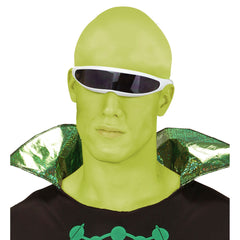 Lunettes Robot Blanc / Lunettes Galaxy Blanc / Lunettes Futuriste Blanc / Lunettes Space Blanc / La Maison Du Déguisement