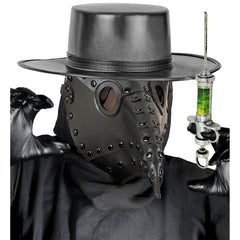 Masque Docteur De Pesta Eco-cuir Noir / masque Médecin De La Peste / Masque Docteur De La Plague / La maison Du Déguisement