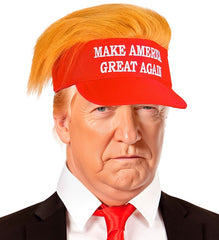 Casquette MAGA Avec Cheveux / Visière Donald Trump Make America Great Again / Casquette The President Américain Avec Cheveux / La Maison Du Déguisement