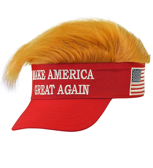 Casquette MAGA Avec Cheveux / Visière Donald Trump Make America Great Again / Casquette The President Américain Avec Cheveux / La Maison Du Déguisement