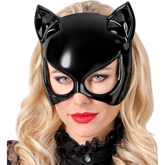 Masque De Chat Noir/ Loup Cat Woman / Loup Demi Visage Chat / La Maison Du Déguisement