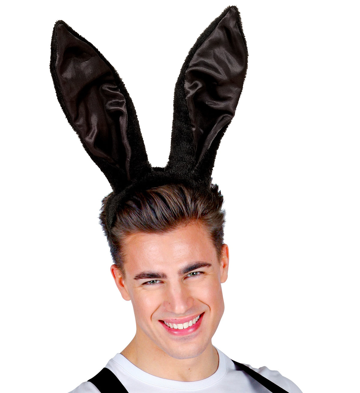 Serre tête lapin Noir / Oreilles de Lapin Noir / Tiare oreilles de lapin Fluff noir / La Maison du Déguisement