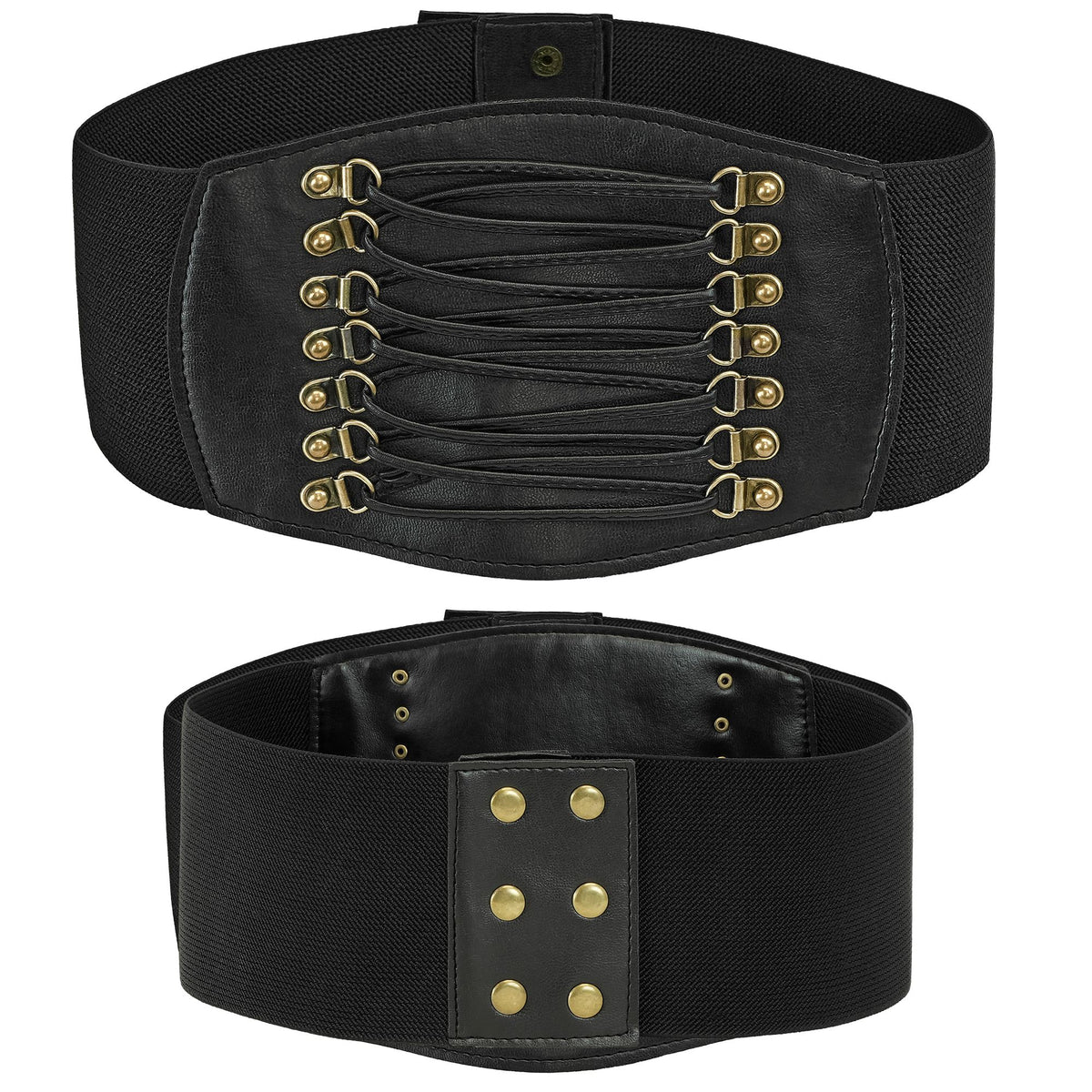 Corset Noir Pirate Élégant / Bustier Noire Gothique Strech / Ceinture Gitane Noir / La Maison Du Déguisement