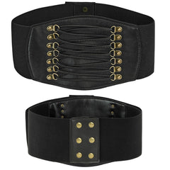 Corset Noir Pirate Élégant / Bustier Noire Gothique Strech / Ceinture Gitane Noir / La Maison Du Déguisement