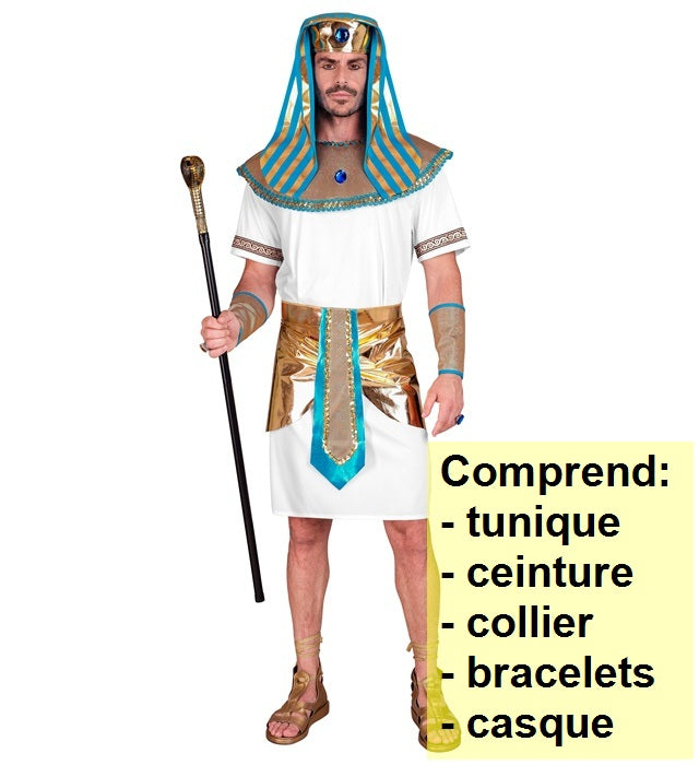 Déguisement Pharaon Blanc Adulte / Costume Egyptien Blanc Homme / La Maison Du Déguisement
