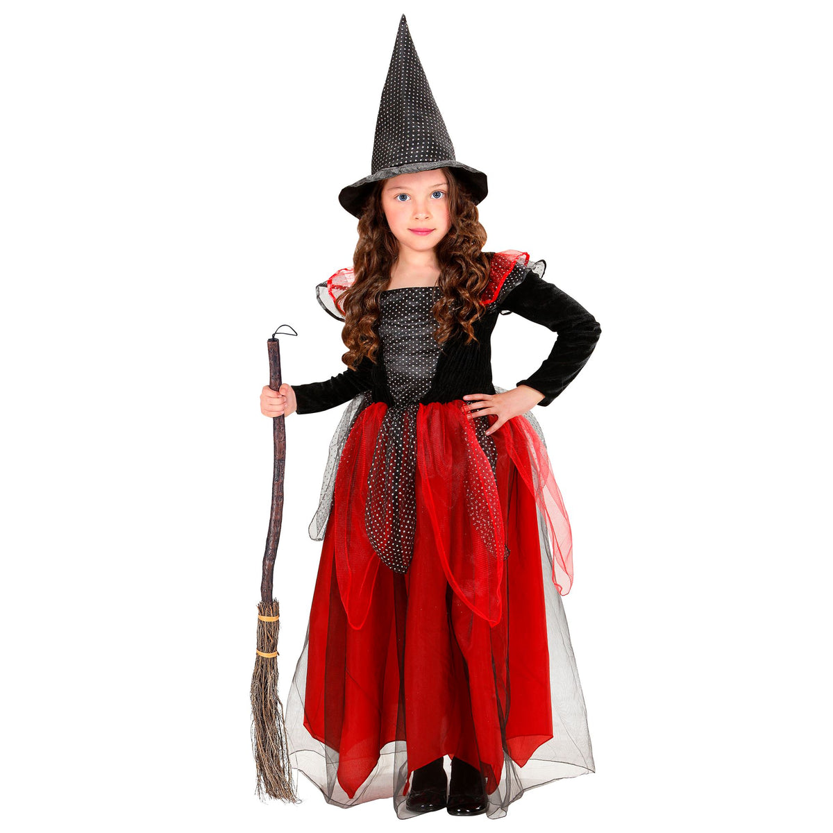 Déguisement Sorcière Félicia Rouge Fille / Costume Sorcière Rouge Enfant / La Maison Du Déguisement
