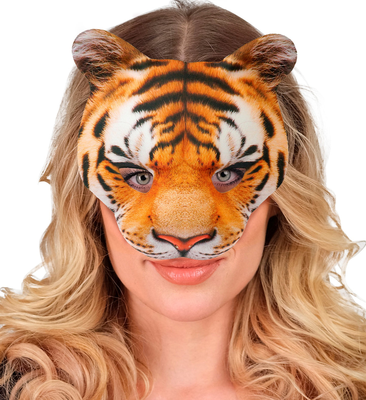 Masque En Tissu Tigre / Demi Masque Tigre / La Maison Du Déguisement
