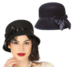 Chapeau Cloche Noir Style Années 1900 / Chapeau Dame Année 20 / La Maison Du Déguisement