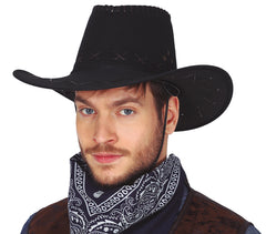 Chapeau Cowboy Noir / Chapeau Western Noir / Chapeau Cow boy Noir / La Maison du Déguisement