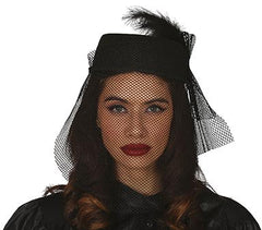 Chapeau Veuve / Chapeau Voilette Noir / Chapeau Gatsby Voilette Noir / La Maison Du Déguisement