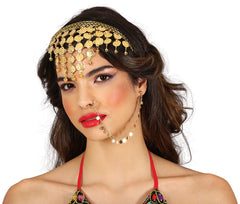 Diadème Princesse Jasmine / Serre tête Danseuse Orientale / Serre-Tête Métallique Médailles d'or / La Maison Du Déguisement
