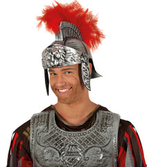 Casque Romain avec Plumes Argent / Casque Spartiate / La Maison Du Déguisement