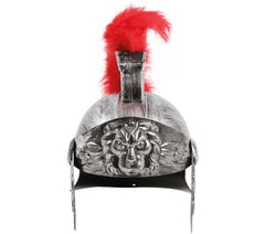 Casque Romain avec Plumes Argent / Casque Spartiate / La Maison Du Déguisement