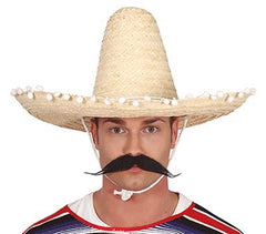 Sombrero Paille Beige / Sombrero Mexicain Paille / La Maison du Déguisement