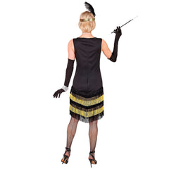 Location Déguisement Charleston Catherine Or Luxe Adulte / Location Costume Robe Longue Gatsby Dorée Femme / Location costume Charleston Gatsby Année 20 Rugissant / La Maison Du Déguisement