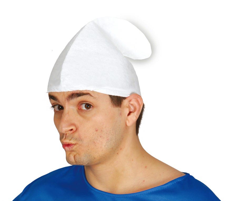 Bonnet Nain Blanc / Chapeau Nain Blanc / Bonnet Lutin Blanc / Bonnet Schtroumpf / La Maison du Déguisement