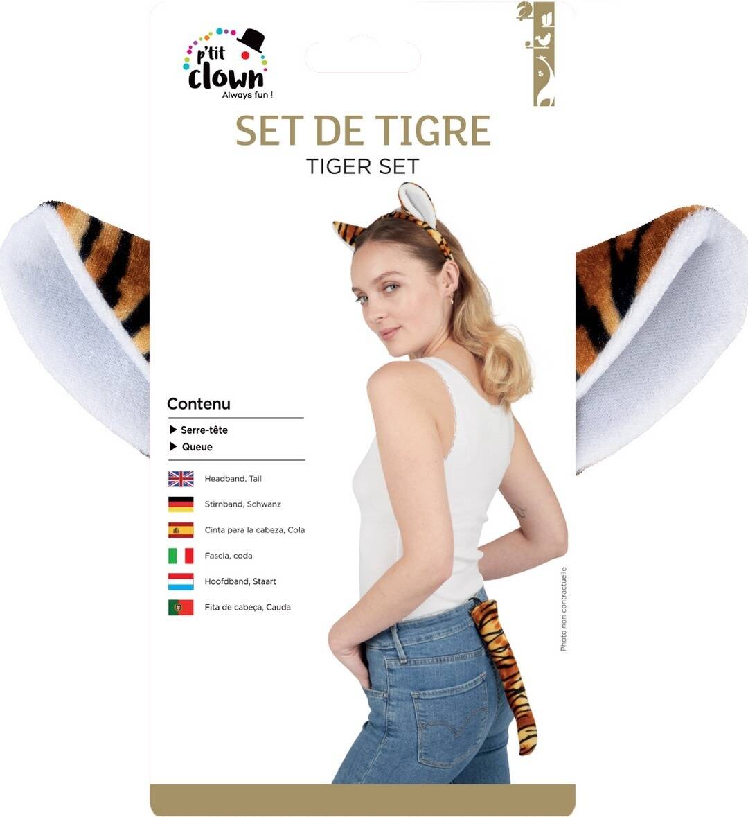 Set De Tigre / Kit De Tigre / Ensemble d’accessoires Déguisement Tigre / La Maison Du Déguisement