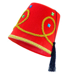 Chapeau Fez Turc Rouge Luxe / Chapeau Fez Fadime Luxe / La Maison Du déguisement