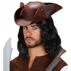 Chapeau Pirate Marron / Chapeau Tricorne Marron / Chapeau Pirate Tricorne / La Maison Du Déguisement